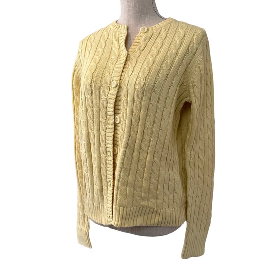 Women's Cardigan S L.L. Bean - 90s Crew neck - Wo… - image 1