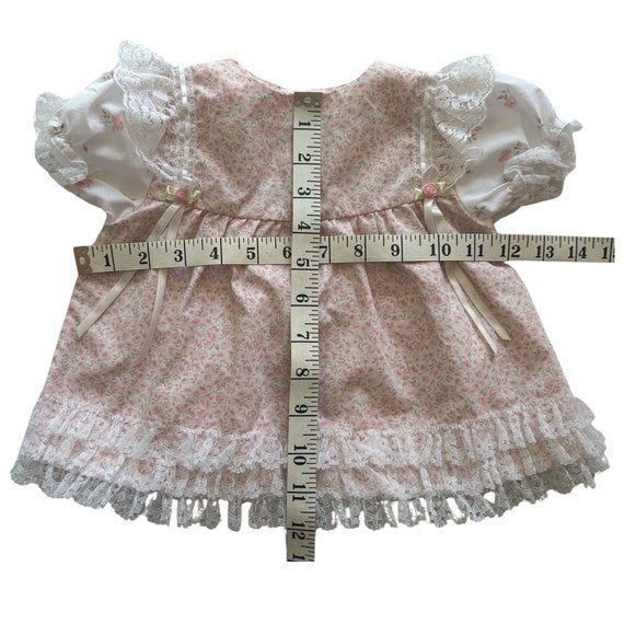 Baby clothes 6/9 mo Pink floral dress w/diaper co… - image 9