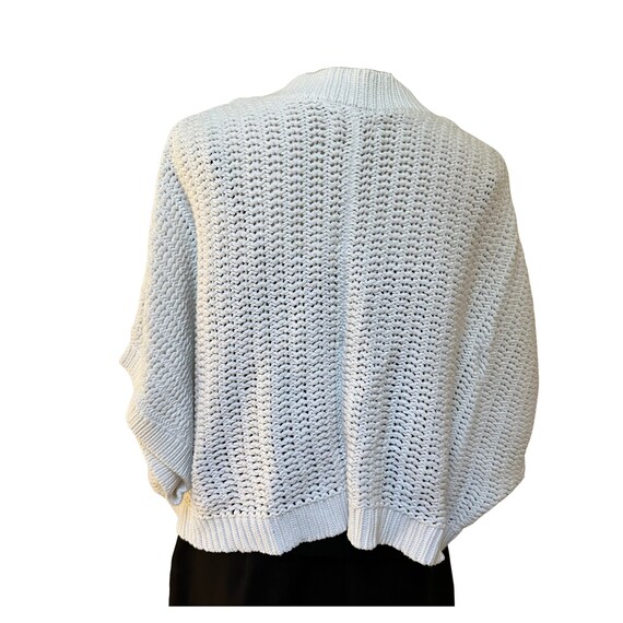 Crocheted sweater XXL Chunky sweater White 100% c… - image 6