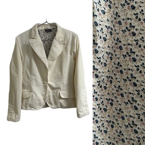 Cute Corduroy Jacket XXL Yellow corduroy floral lining - 1990&#39;s - Women&#39;s vintage clothing Shop