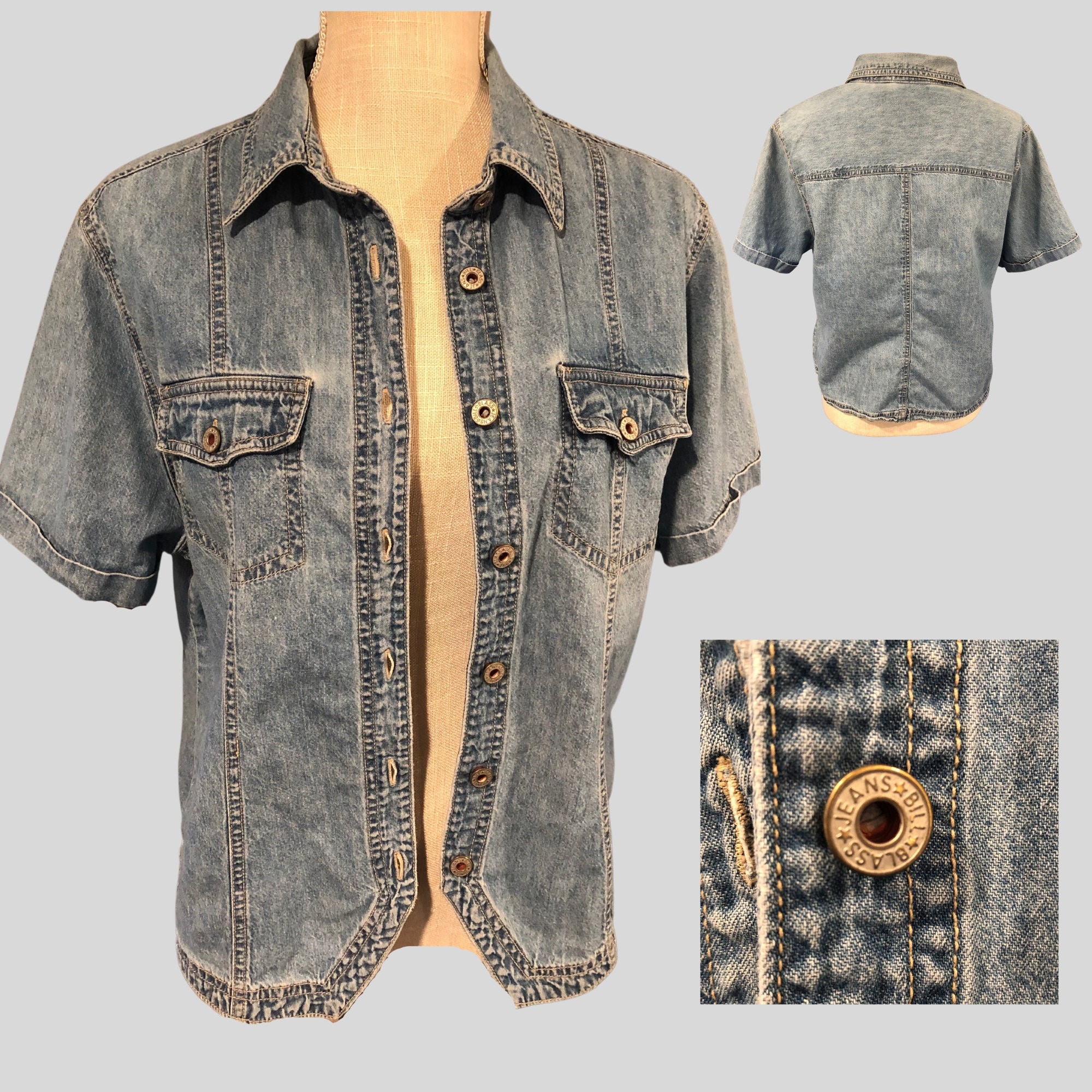 Short-Sleeved Denim Shirt - Ready to Wear