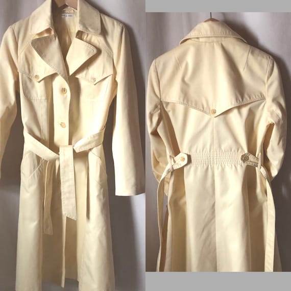 LOUIS VUITTON MACKINTOSH Trench Coat 38 Ivory Authentic Women Used from  Japan