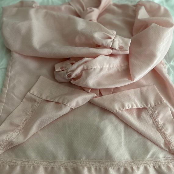 Puff sleeve Blouse Cotton Candy Pink - Tie neck &… - image 7