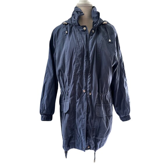 Vintage Jacket London Fog Raincoat windbreaker M 80s 90s Muted Navy Blue Eco friendly Shop Etsy