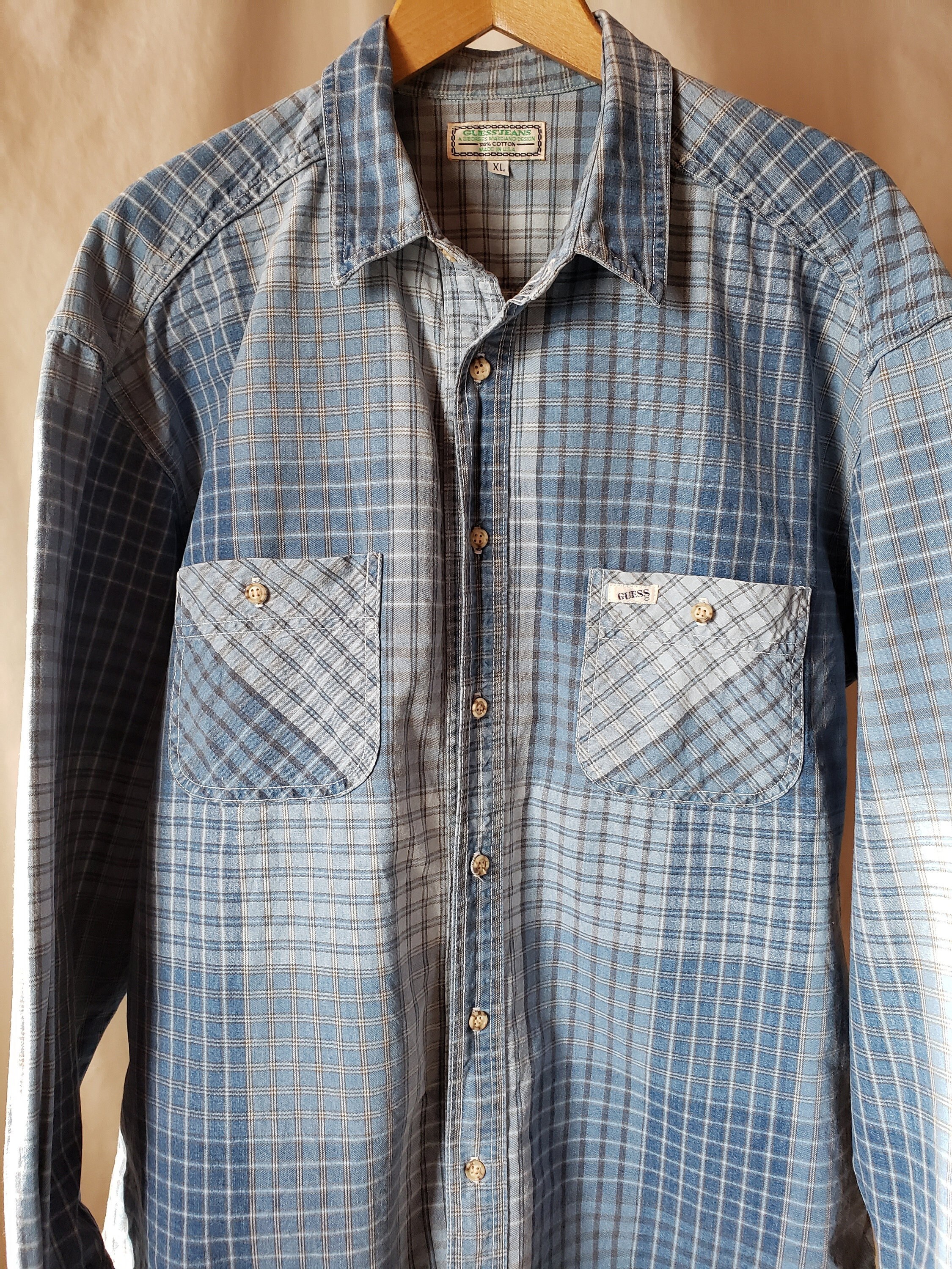 80's Vintage Guess Denim Button-up 