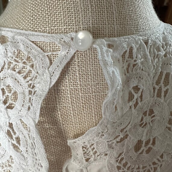 Embroidered Collar Vintage Cotton Lace Embroidery… - image 4
