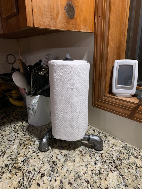 Industrial Galvanized Pipe Paper Towel Holder Etsy