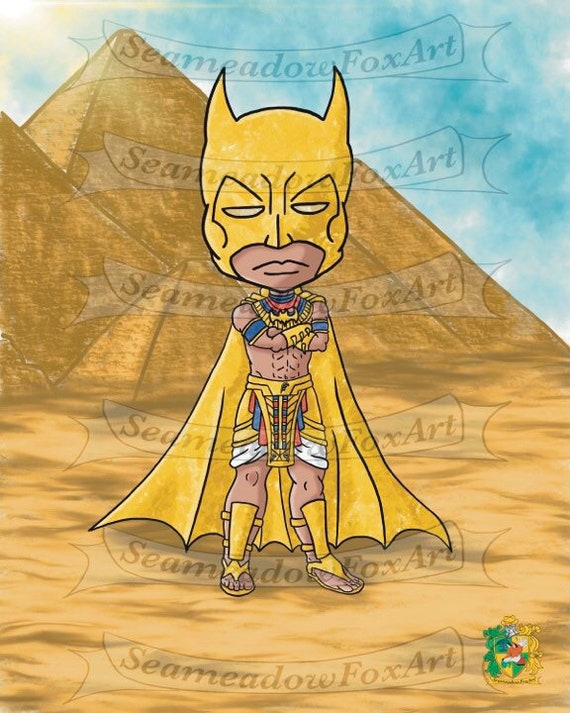 Ancient Egyptian Batman Parody Art  - Etsy