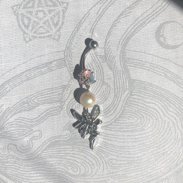 Fairy and Pearl Belly Ring