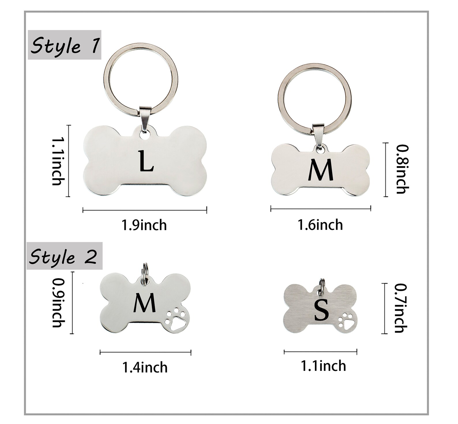 Microchip Dog Tag Personalized pet dog ID tag Bone Dog Etsy