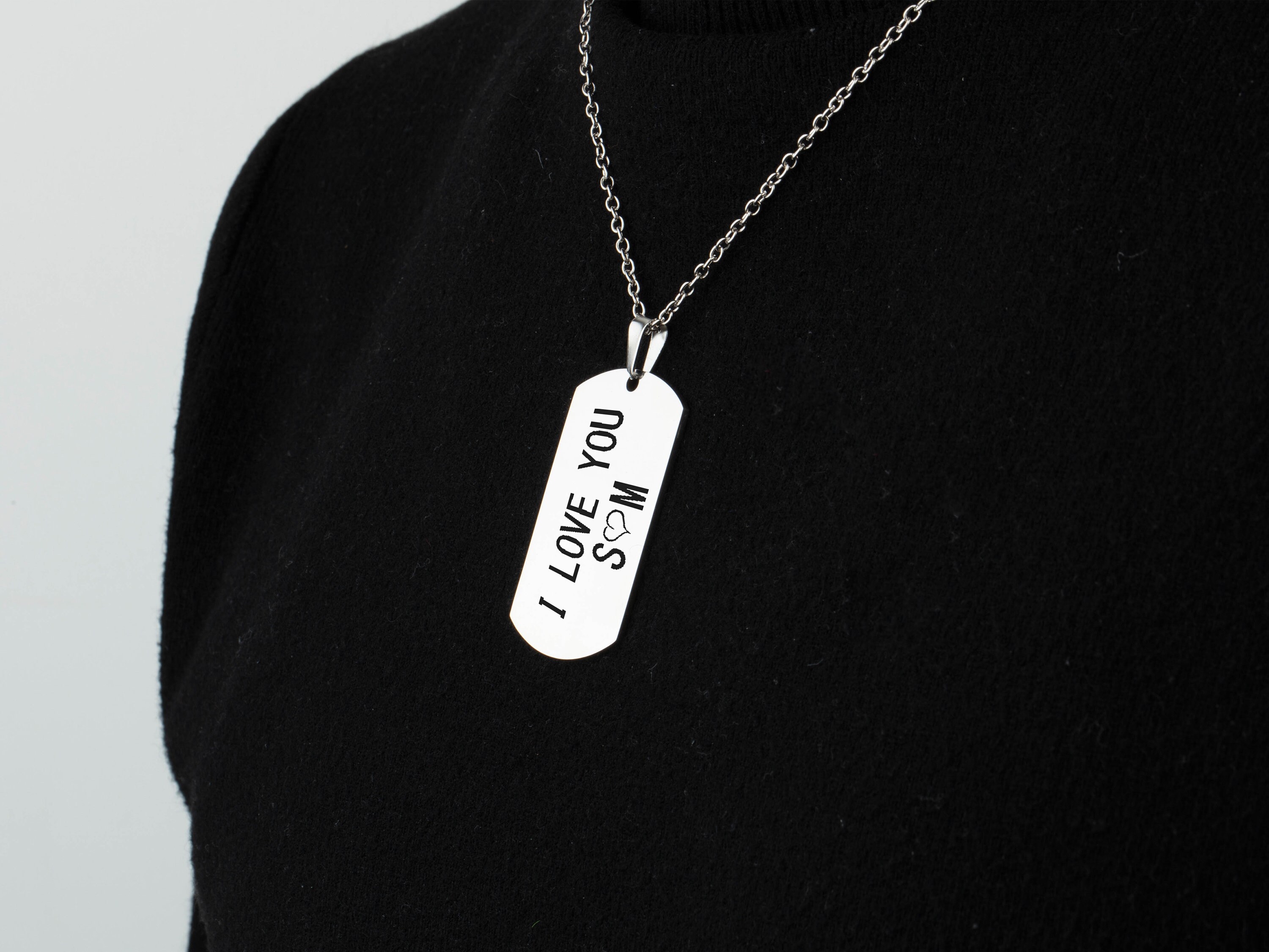 Mens Personalized Dog Tag Necklace Husband Gift for Boyfriend Etsy