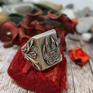 Viking Men's Bear Paw Ring - Berserker Scandinavian Jewelry