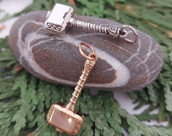 Collana con ciondolo a forma di martello di Thor in acciaio