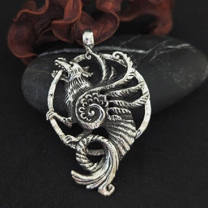 Simargl Griffin Pendant • Viking Mythology Amulet • Protective Simargl Jewelry • Griffin Necklace in Silver, Bronze or Gold • Pagan Pendant