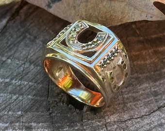 ゴージャスな馬の頭のシルバー 950 刻印入りリング、ギフトのアイデア