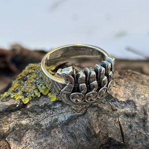 Viking Ship Drakkar Men&#39;s Ring – Pagan Viking Ring with Norse Longship Design in 925 Silver, Bronze or Gold Plated | Norse Jewelry for Him