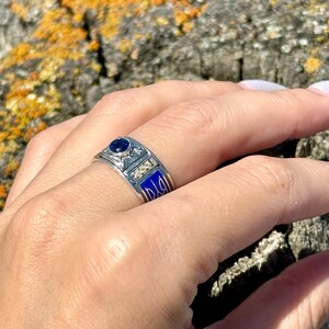 Anillo ucraniano tryzub 14k relleno de oro para mujeres joyería hecha a mano en Ucrania