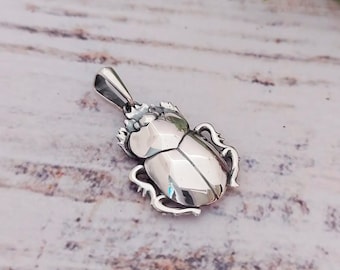Silver scarab necklace Gold Scarab Necklace Scarab gold pendant Scarab jewelry Beetle pendant