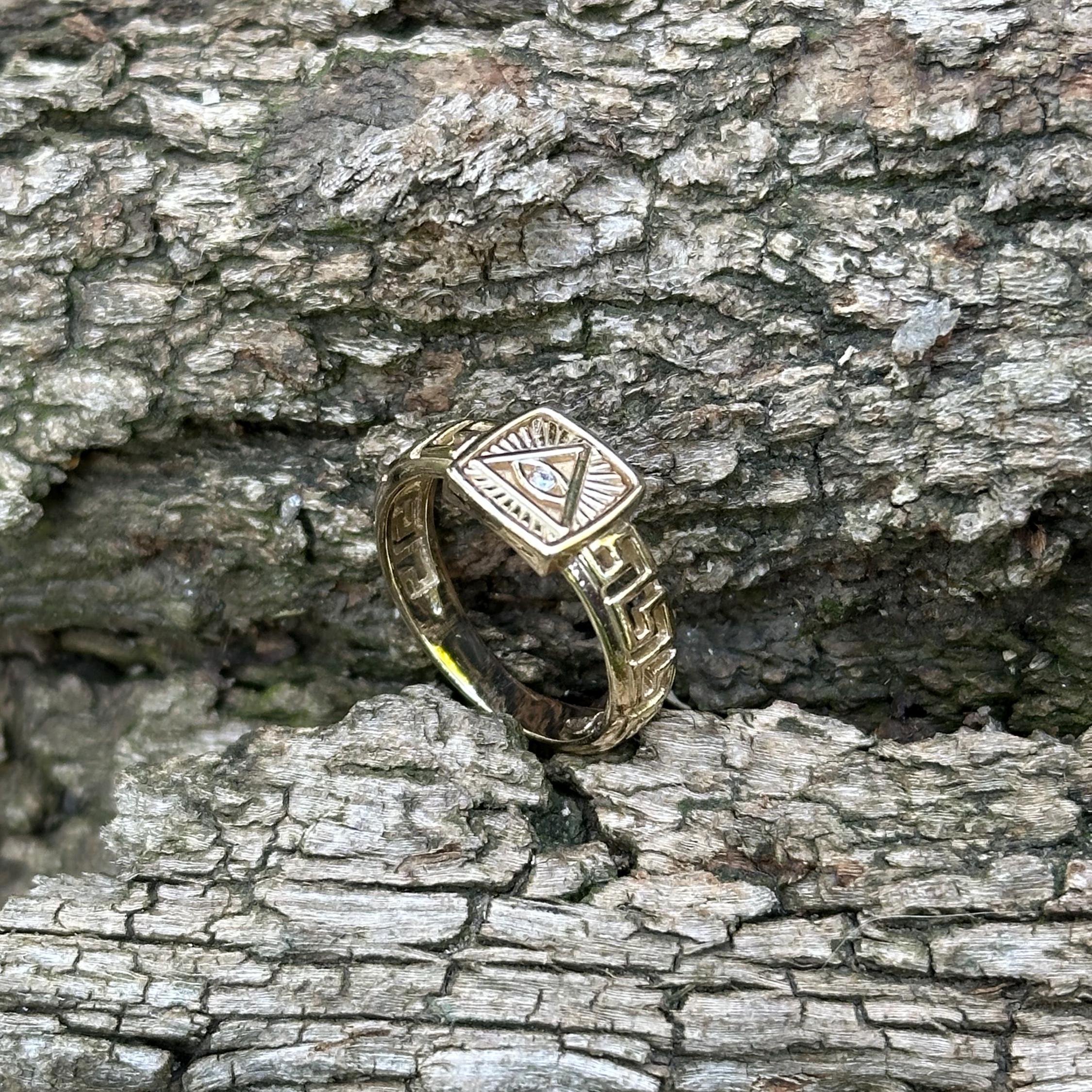 Seeing Eye Rings Gold Masonic All Seeing Eye Ring Freemason Ring - Etsy