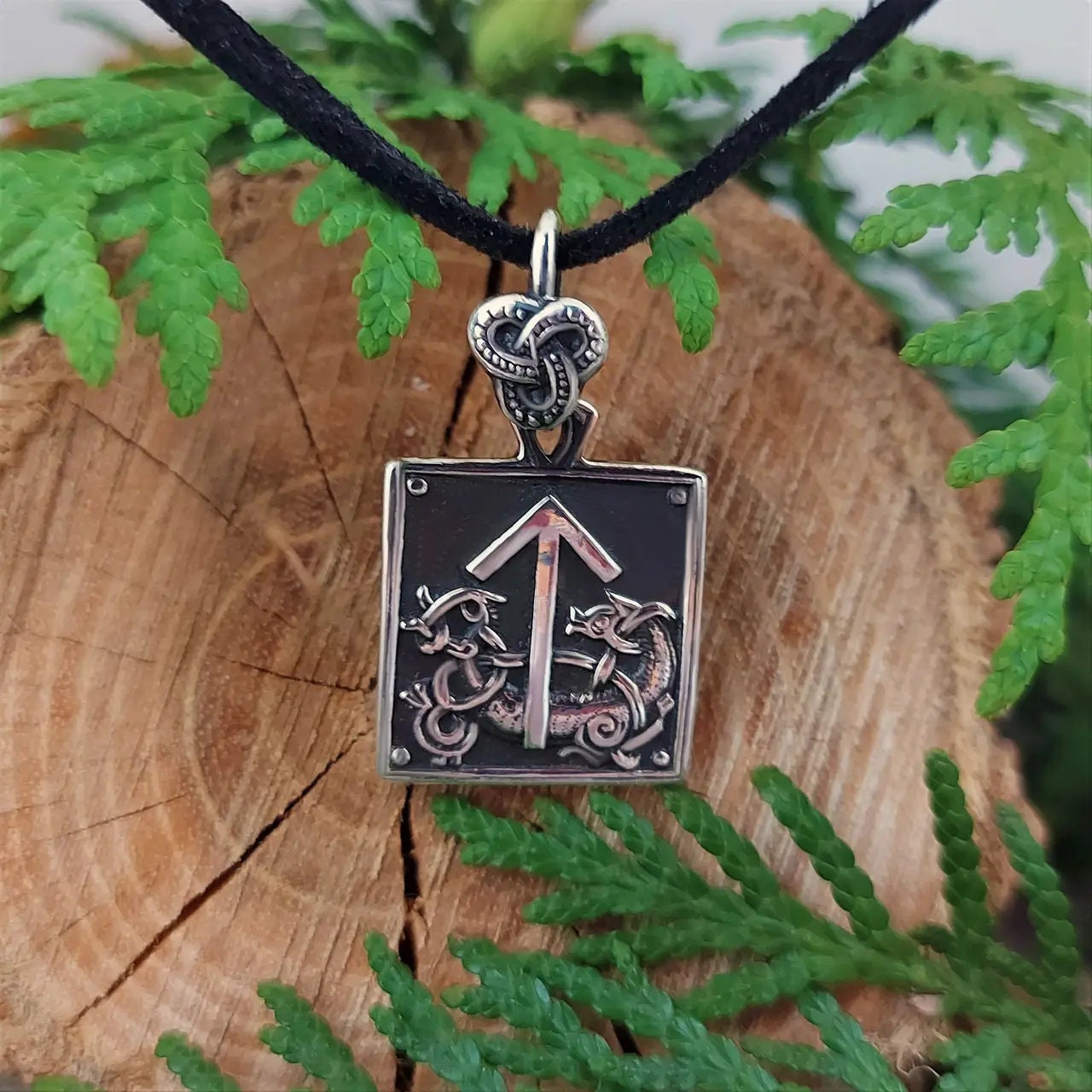Tiwaz Rune Necklace - Viking Rune of Tyr Pendant - Norse Warrior Amulet ...