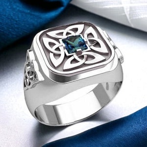 Triquetra Norse Symbol Ring - Sterling Silver Celtic Knot Jewelry - Triquetra Amulet Ring