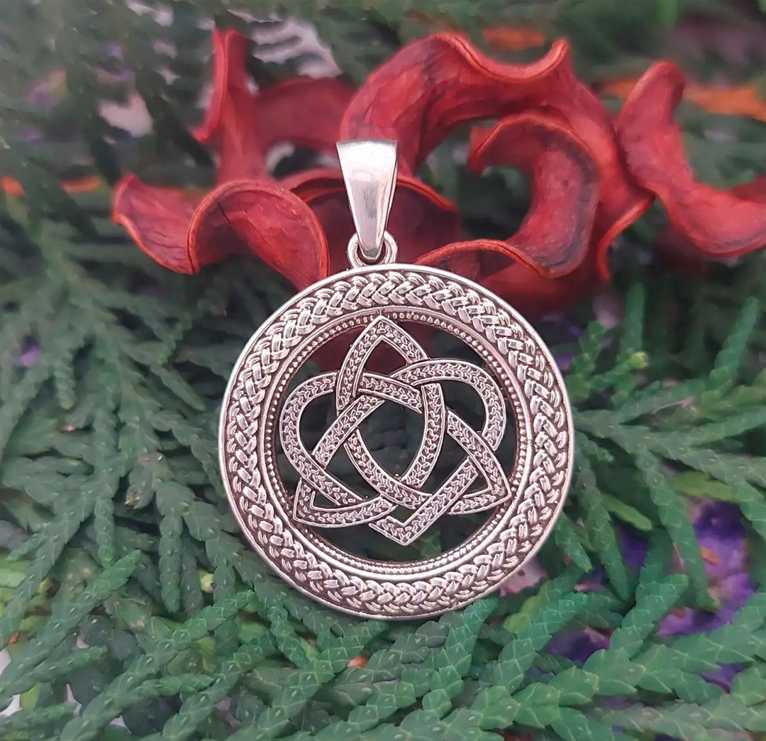 Celtic Knot Necklace • Love Knot Pendant in Sterling Silver • Eternal ...