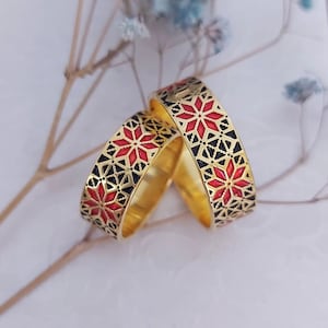 Ukraine ornament wedding ring Embroidery ring