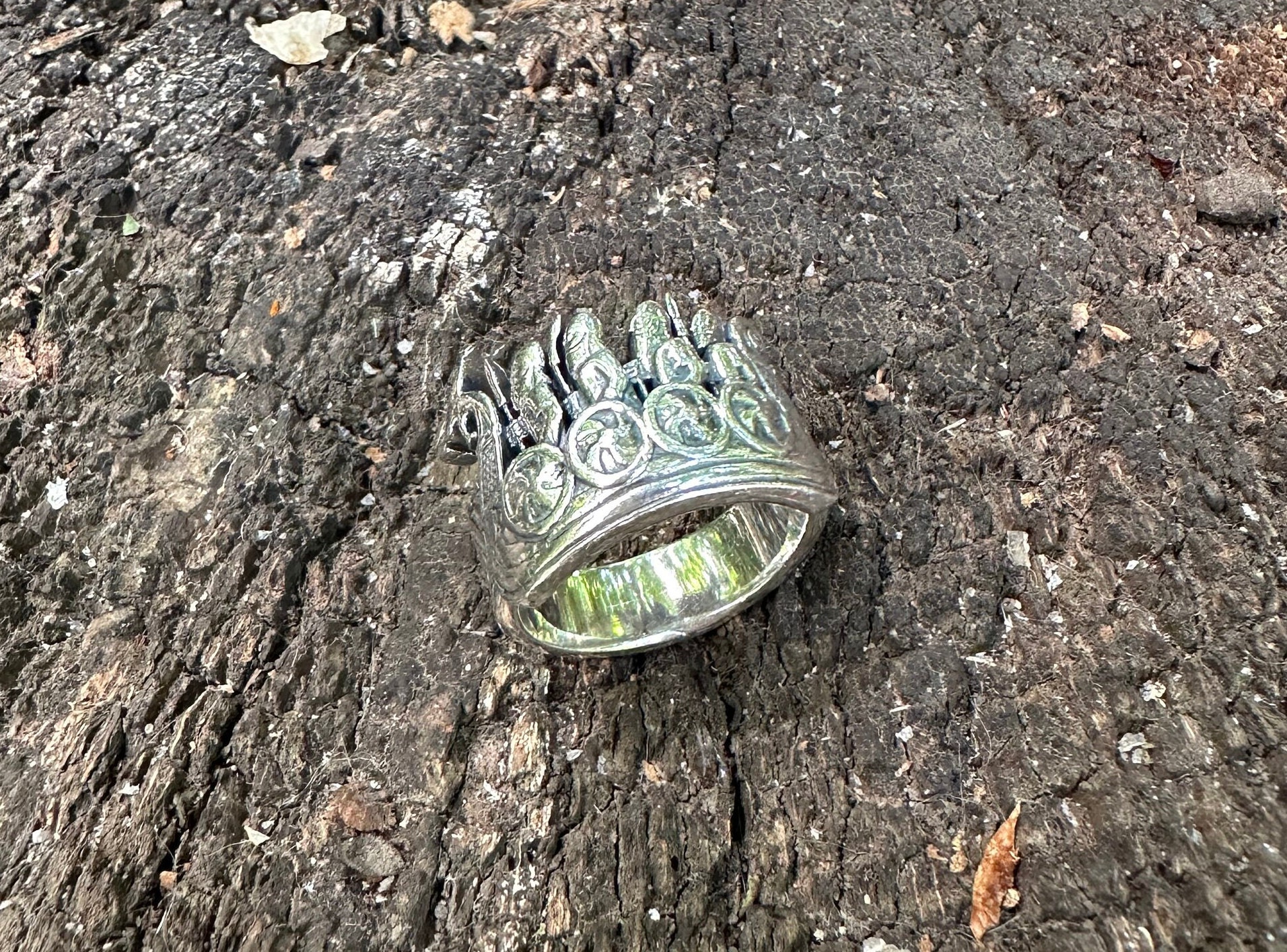 Drakkar Viking Ship Nordic Ring Mens Viking Ring 925 Silver Etsy