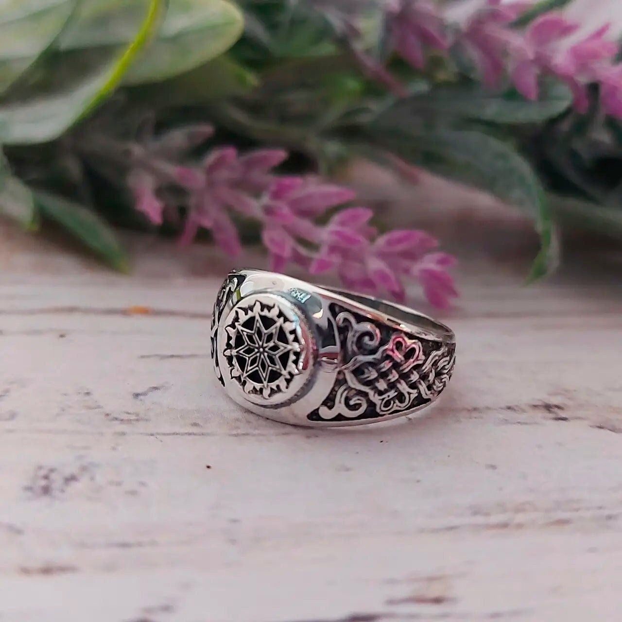 Slavic Rings Slavic Sun Star Alatyr Ring of Power – Handmade Viking Ring, Norse ...