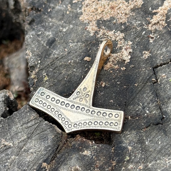 Bronze Romersdal Mjolnir Pendant - Sterling Silver Thor Hammer