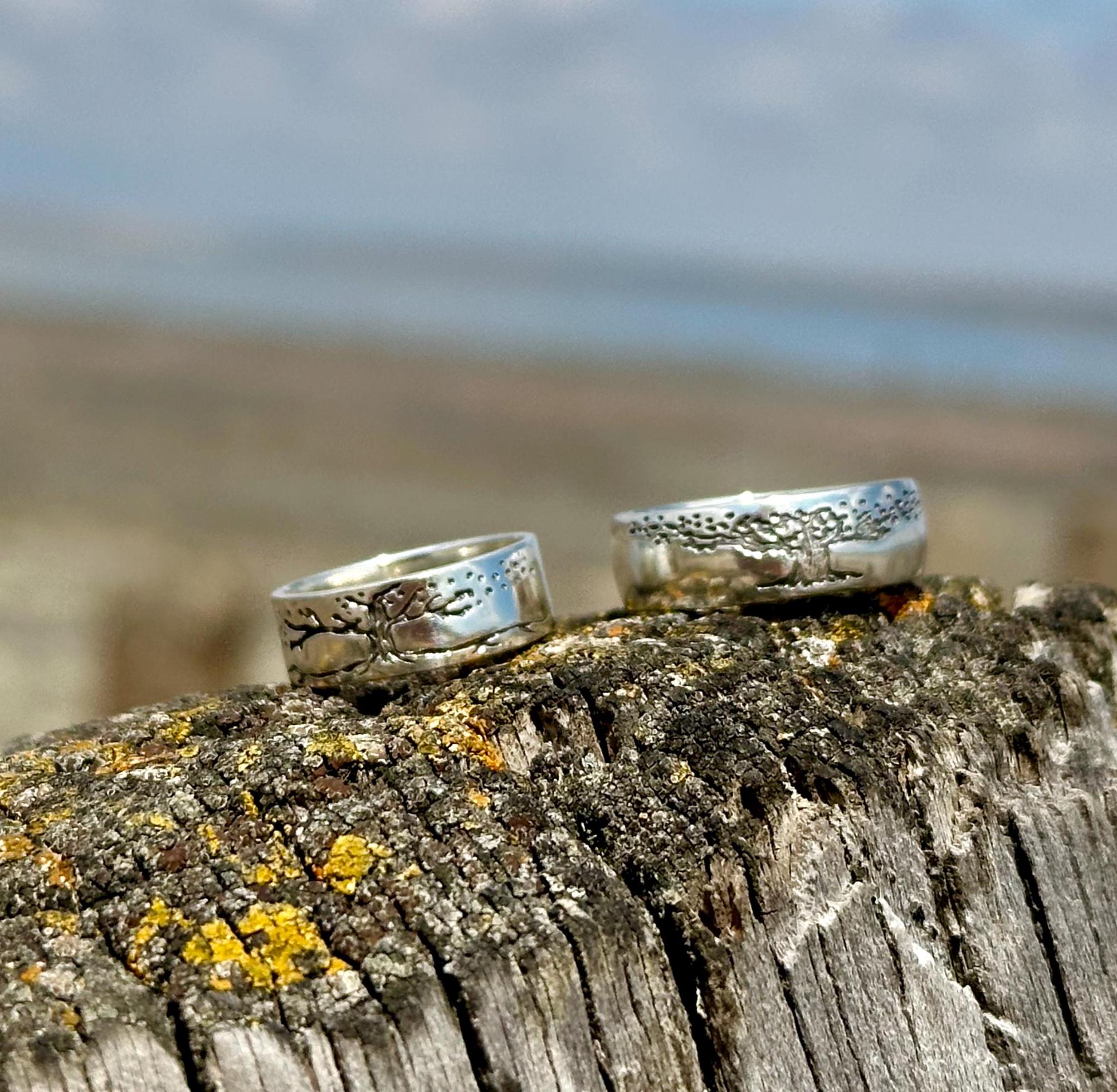 Anello Sigillo Uomo Albero Della Vita Vichingo | Acciaio Inox Celtico Yggdrasil | Gioiello Viking