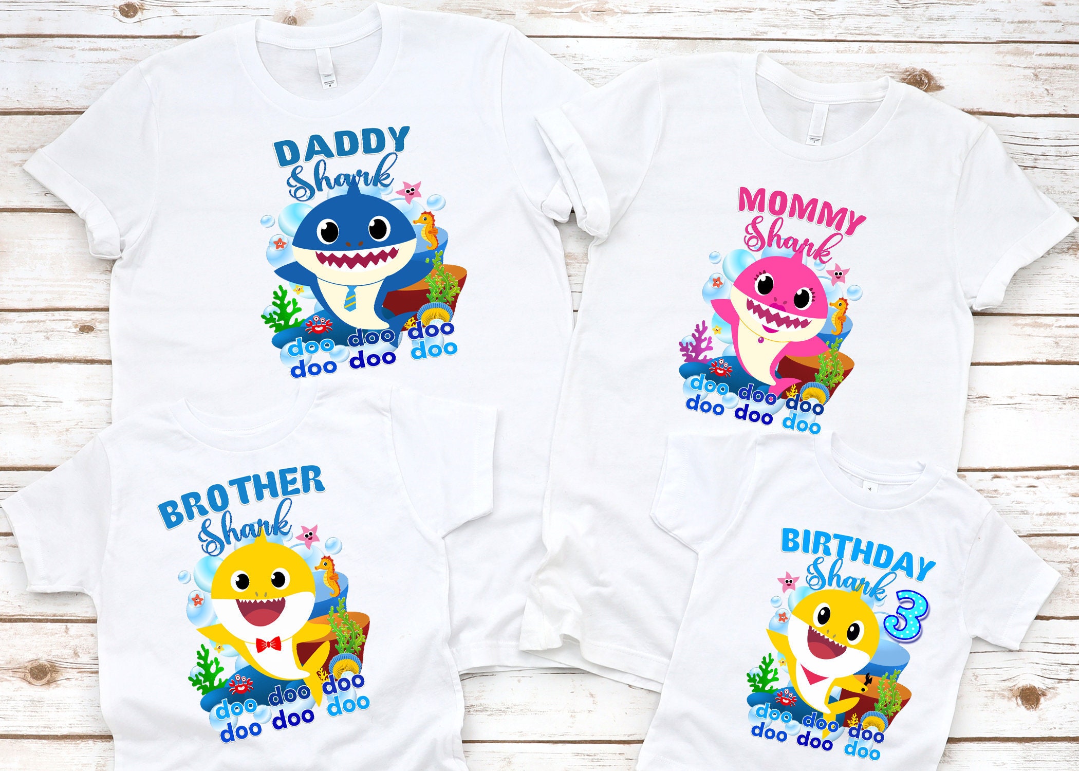 Baby Shark Birthday Shirt Designs