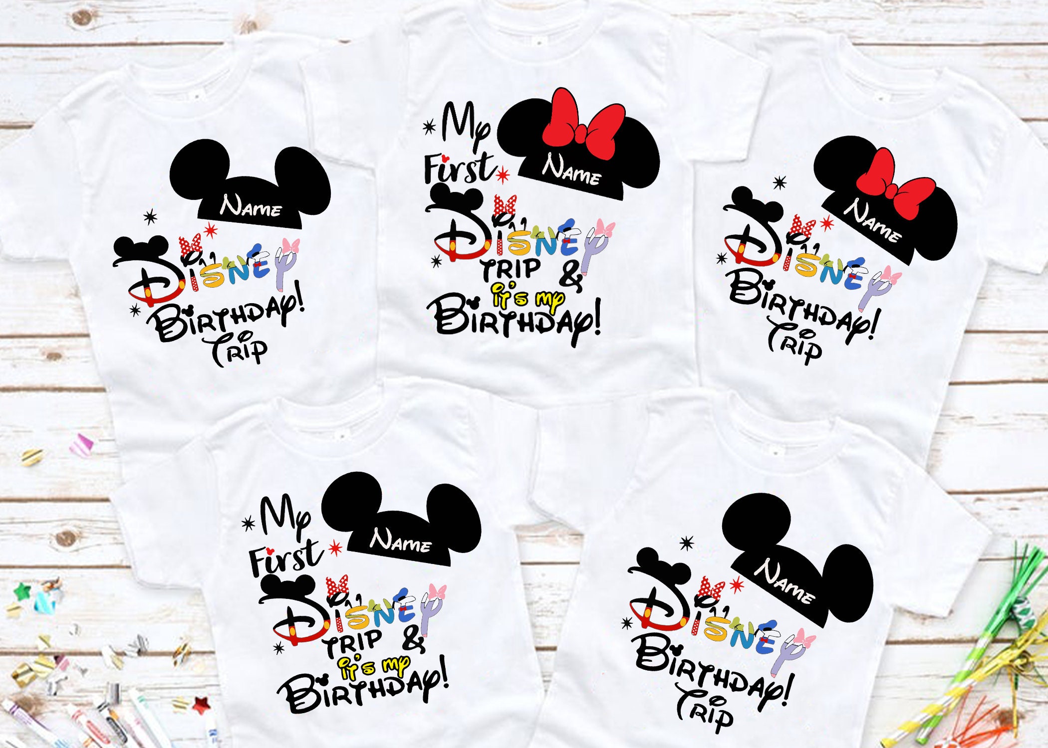 Discover Familie Disney Geburtstagsreise Disney Urlaub Personlisierte T-Shirt