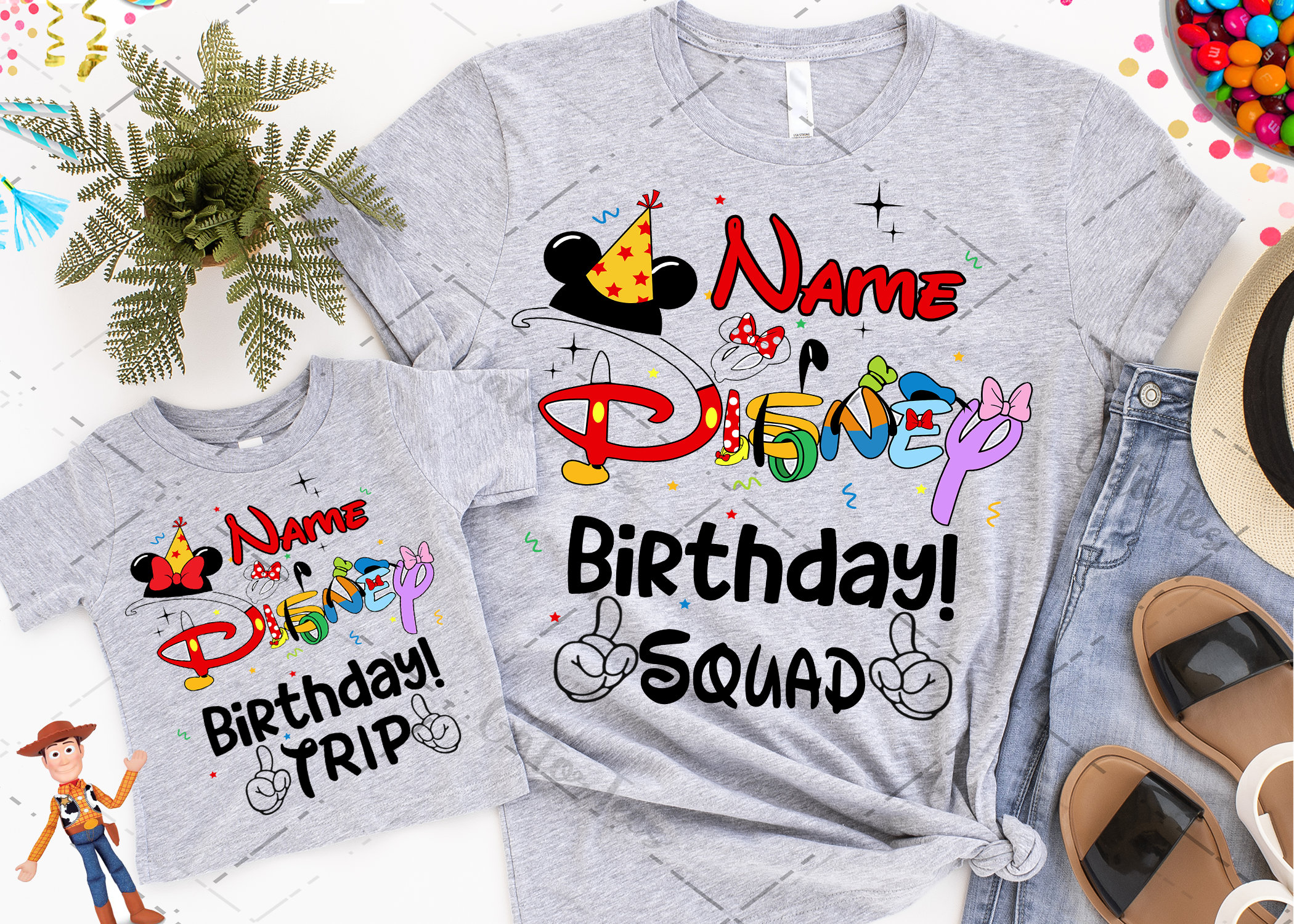 Discover Disney Birthday, Disney Squad, Disney Family Matching Birthday T-Shirt