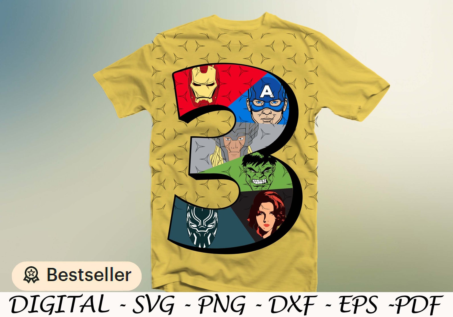 Download Marvel Avengers Comic Super Heroes 3nd Birthday Svg Digital | Etsy