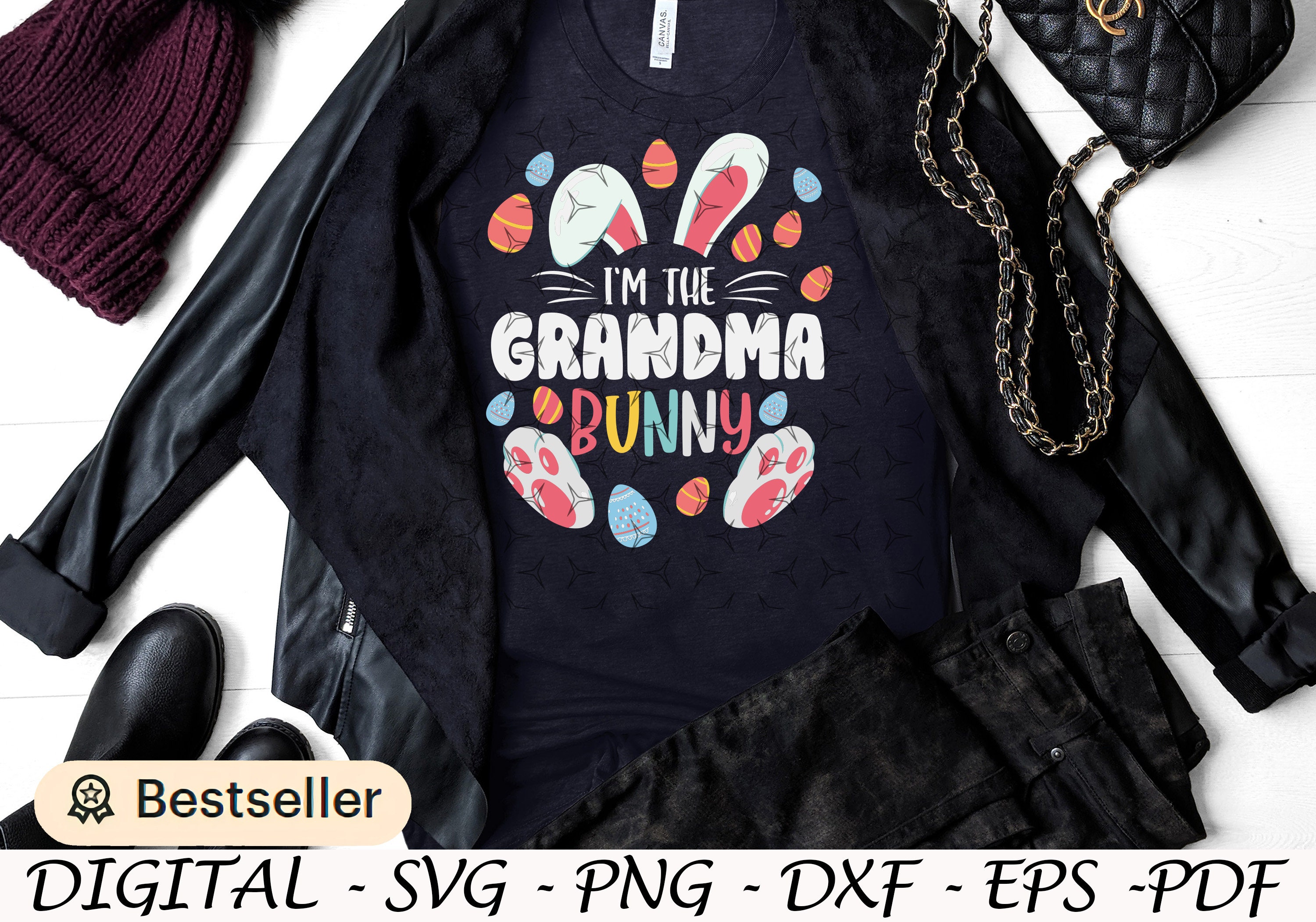 Download I'm The Grandma Bunny Matching Family Easter Party Svg | Etsy