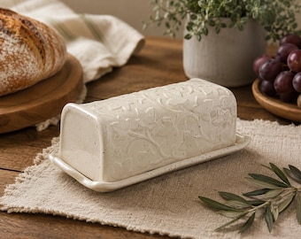 Handmade Ceramic Butter Dish with Lid