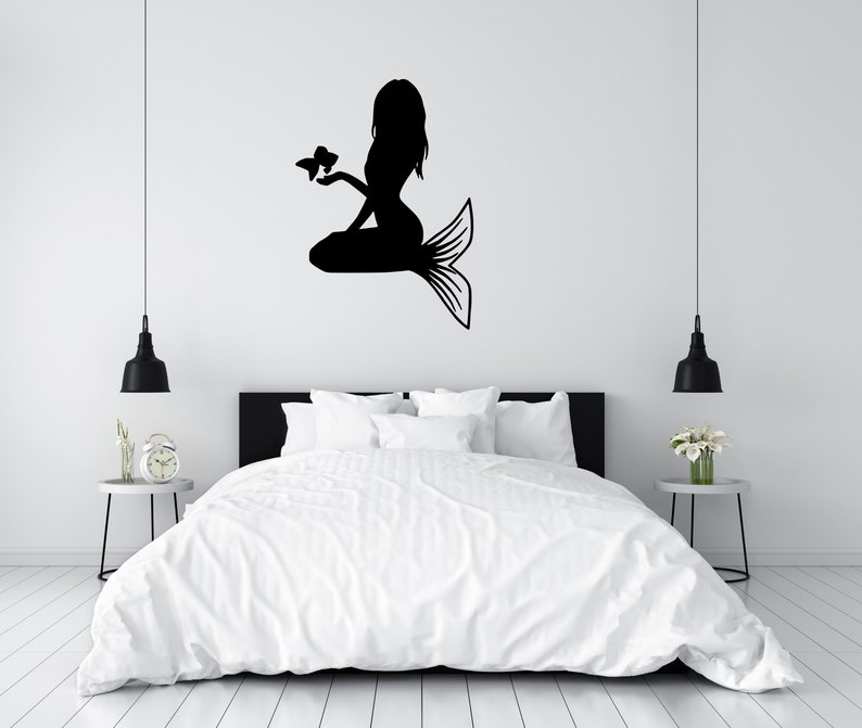 Mermaid Wall Sticker Wall Decals Vinyl Art 497 Etsy UK
