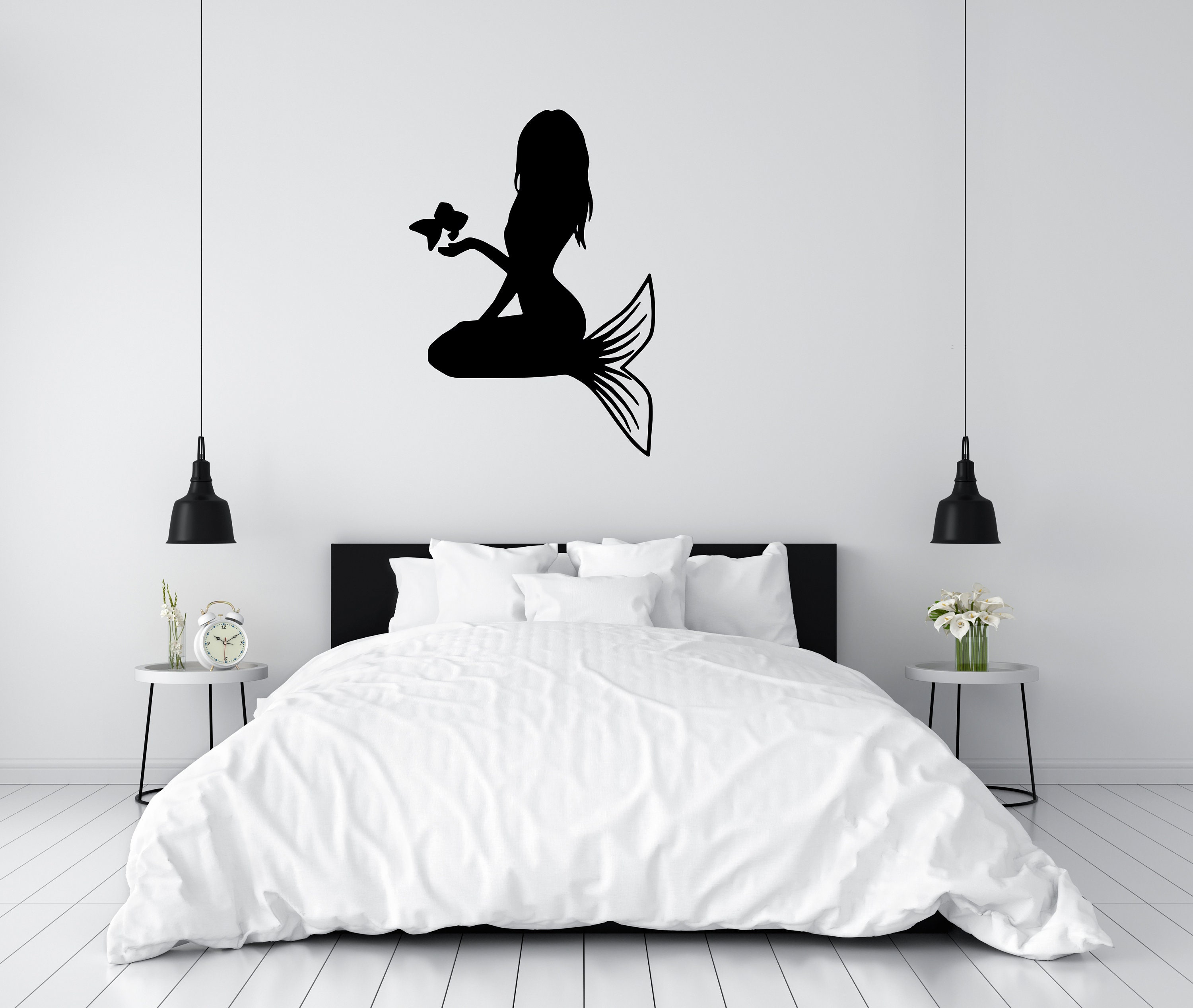 Mermaid Wall Sticker Wall Decals Vinyl Art 497 Etsy UK