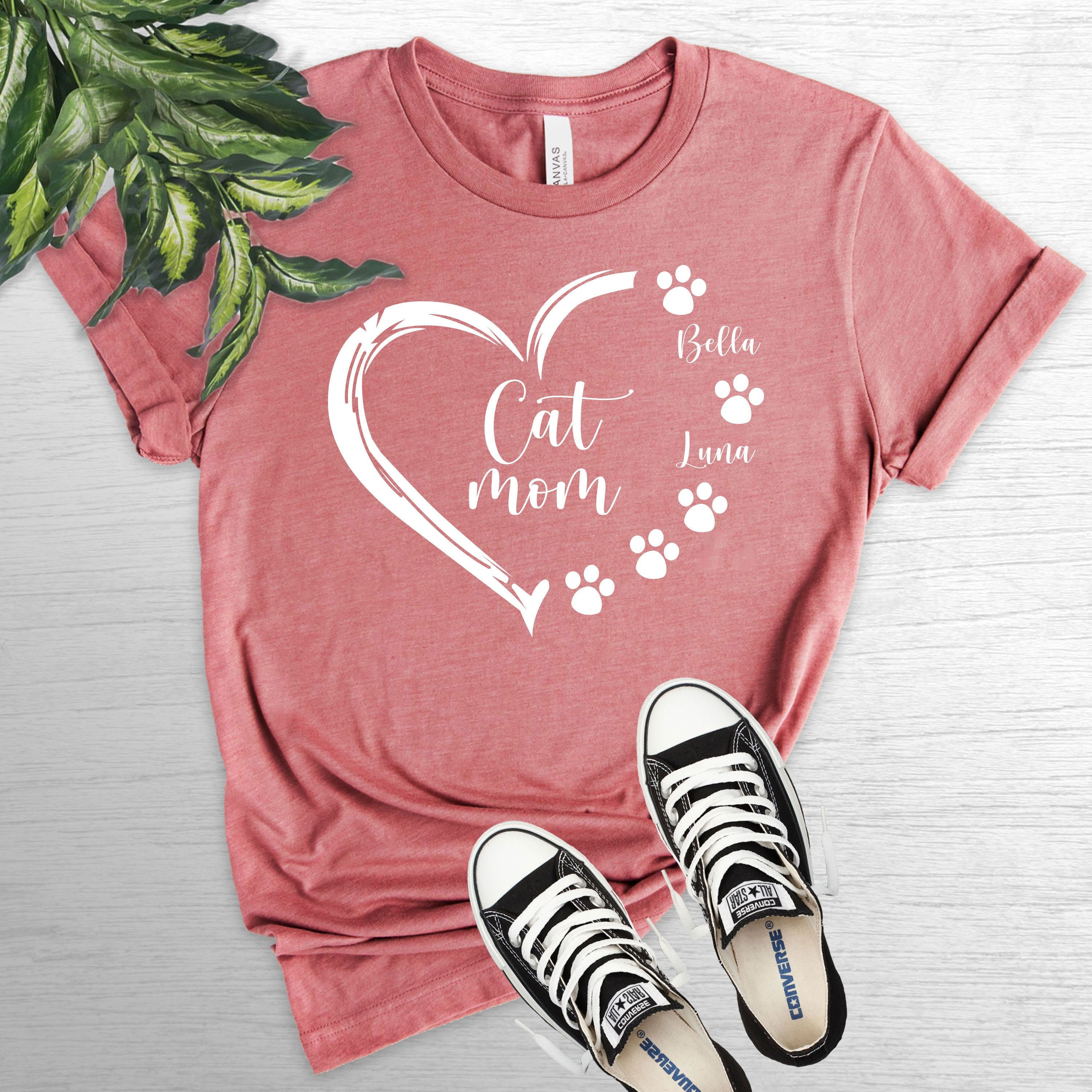 Cat Mom Merch
 Custom Cat Mom Shirt Cat Mom Shirt With Names Cat Mama