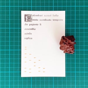 Digressione n.1 · Stampa a caratteri mobili fatta a mano su carta bianca non patinata in edizione limitata