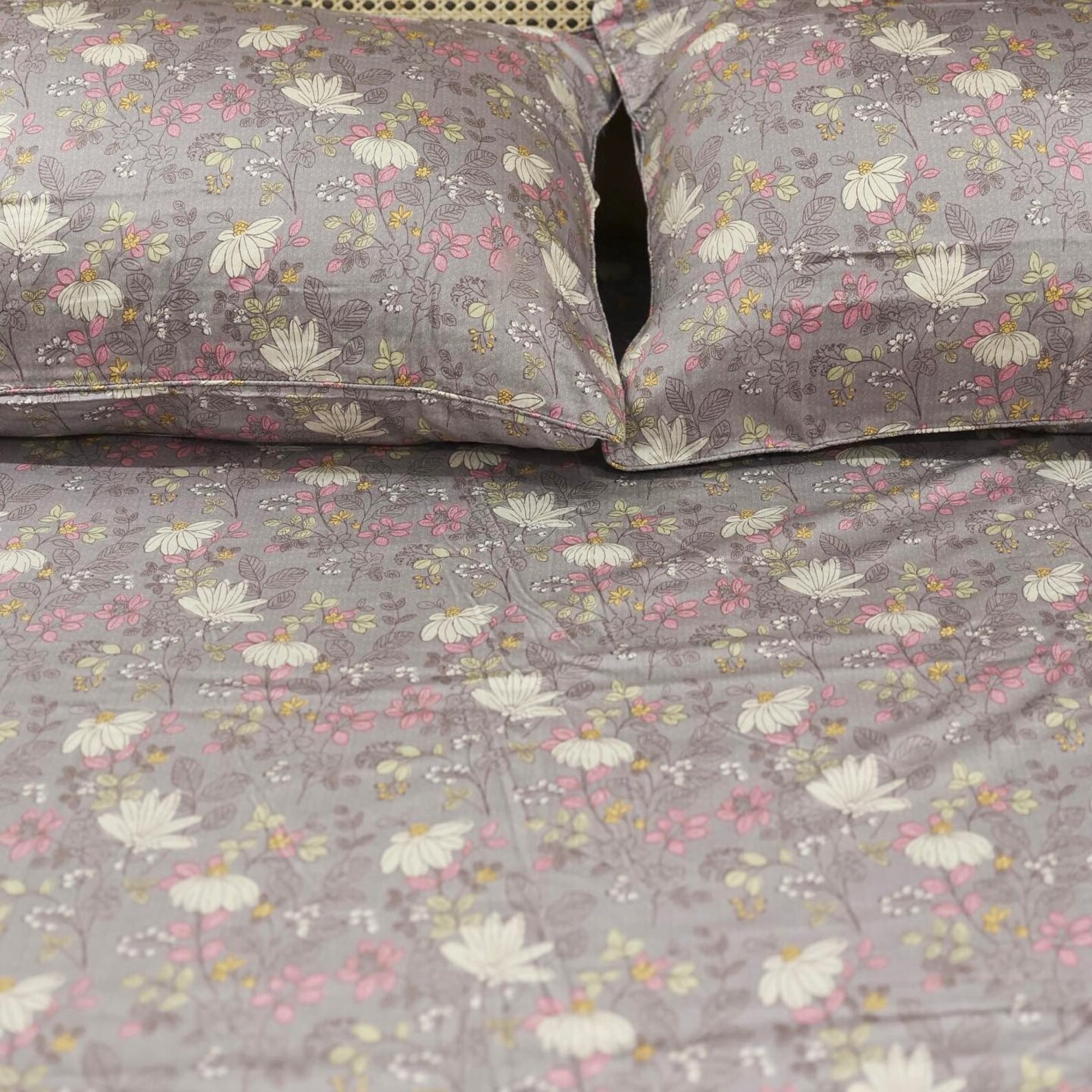 100 Bamboo Silk Duvet Cover Set Floral Bedding Set Luxury Etsy