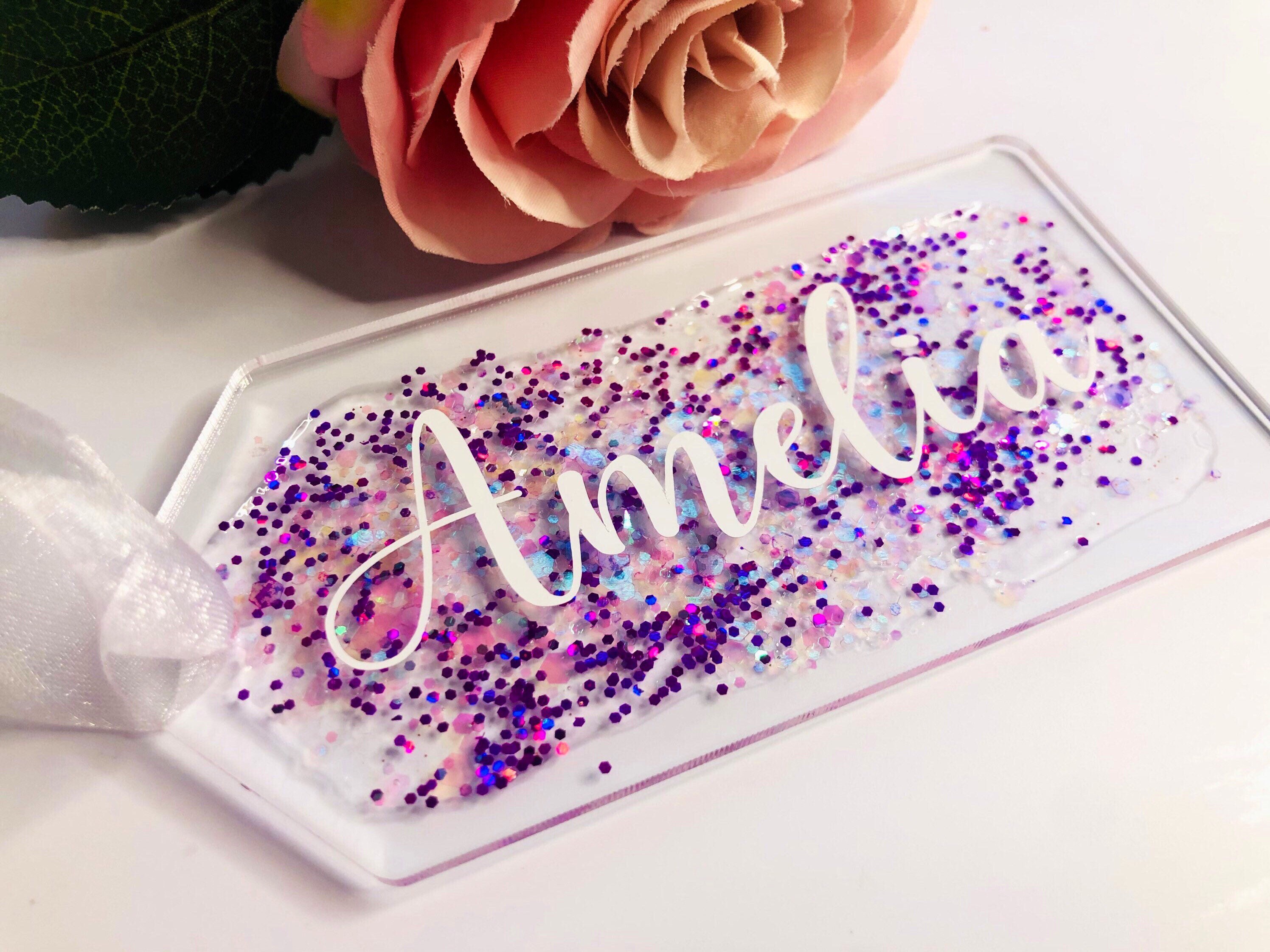 Glitter Gift Tag Acrylic Gift Tag Gift Tag Personalised Etsy UK
