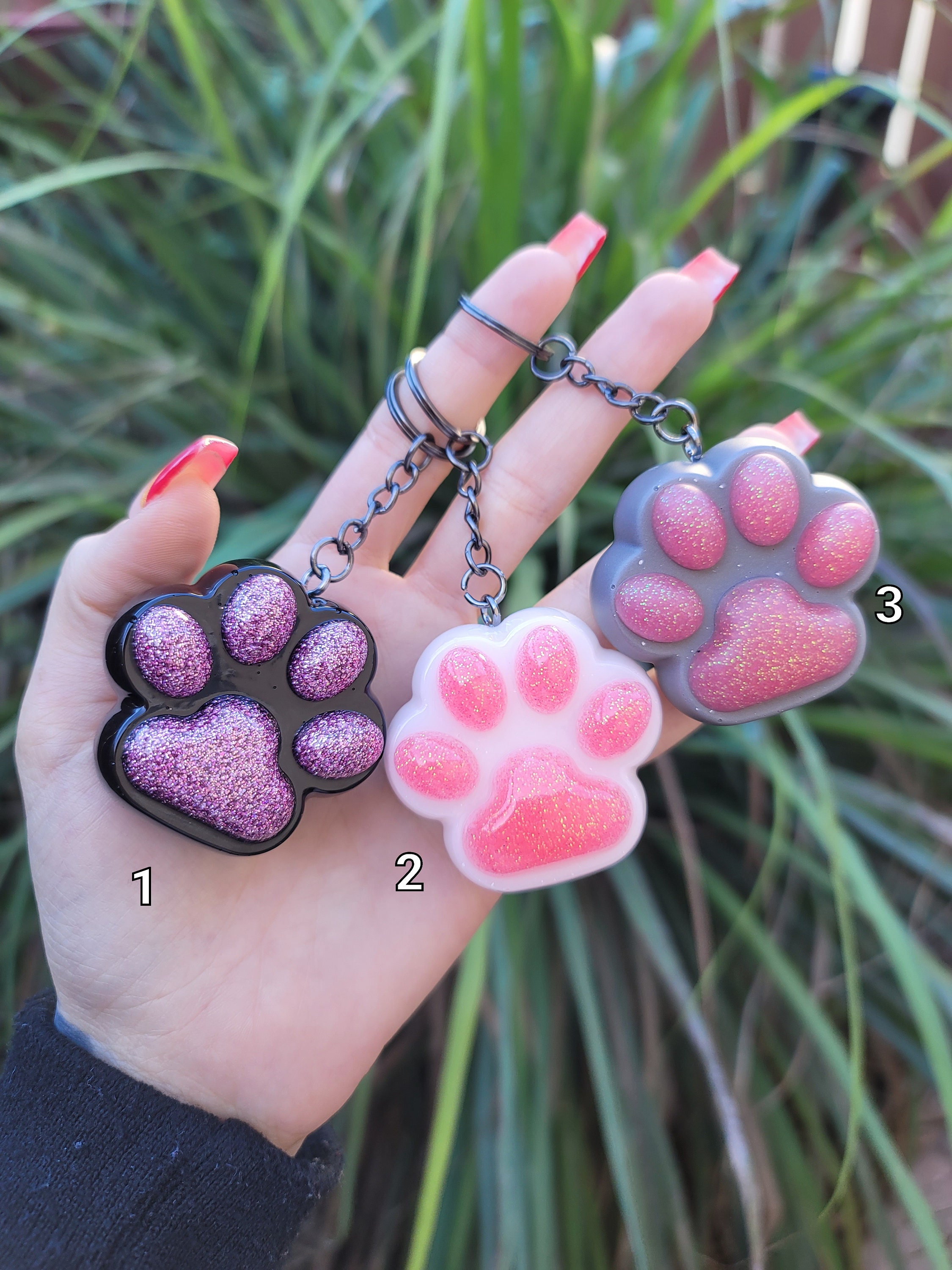 Ready2ship Pet Keychain /paw Keychain/ Pet Lovers Keychain Etsy