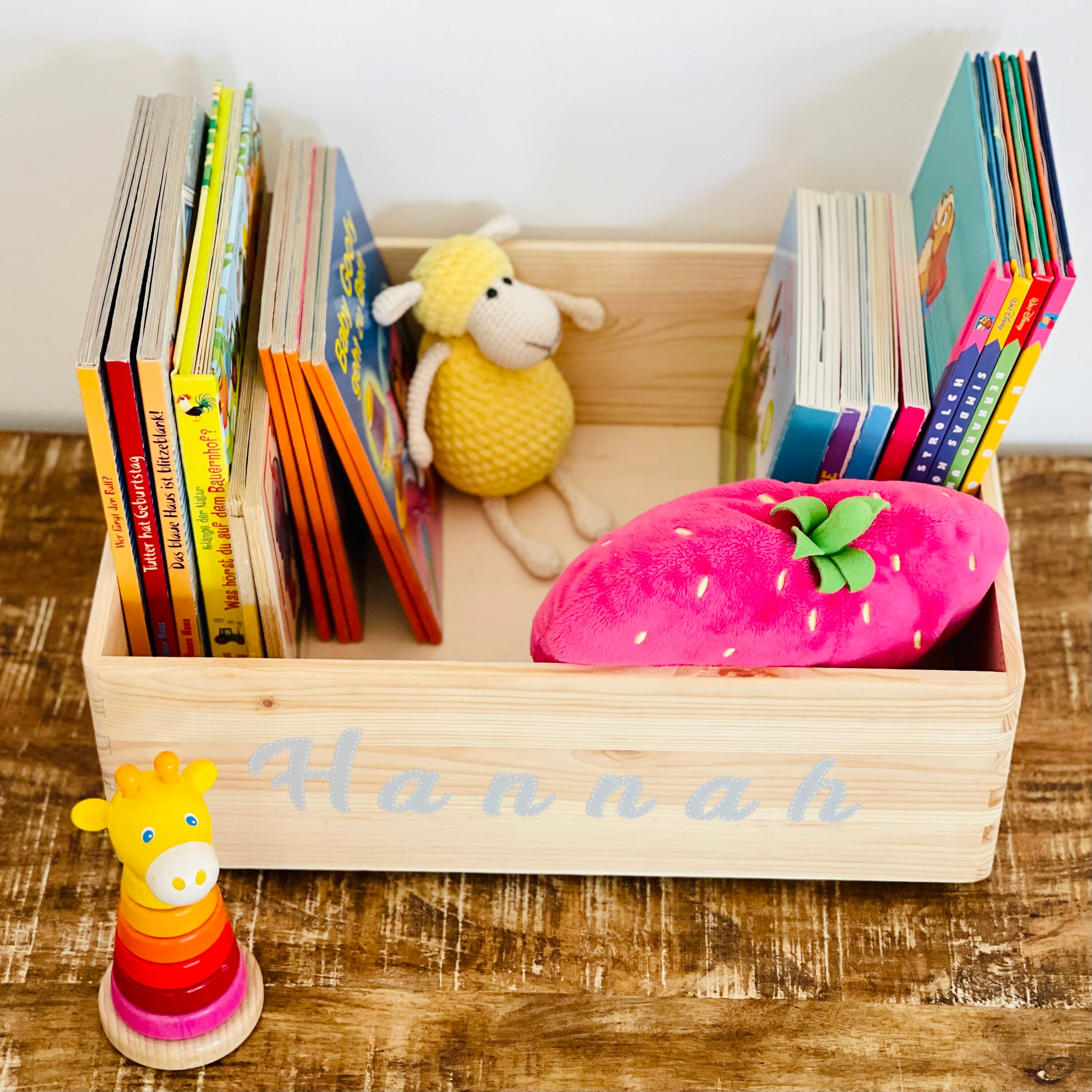 Der Bücherwurm: Bücherkiste aus Kiefernholz hochwertige und | Etsy