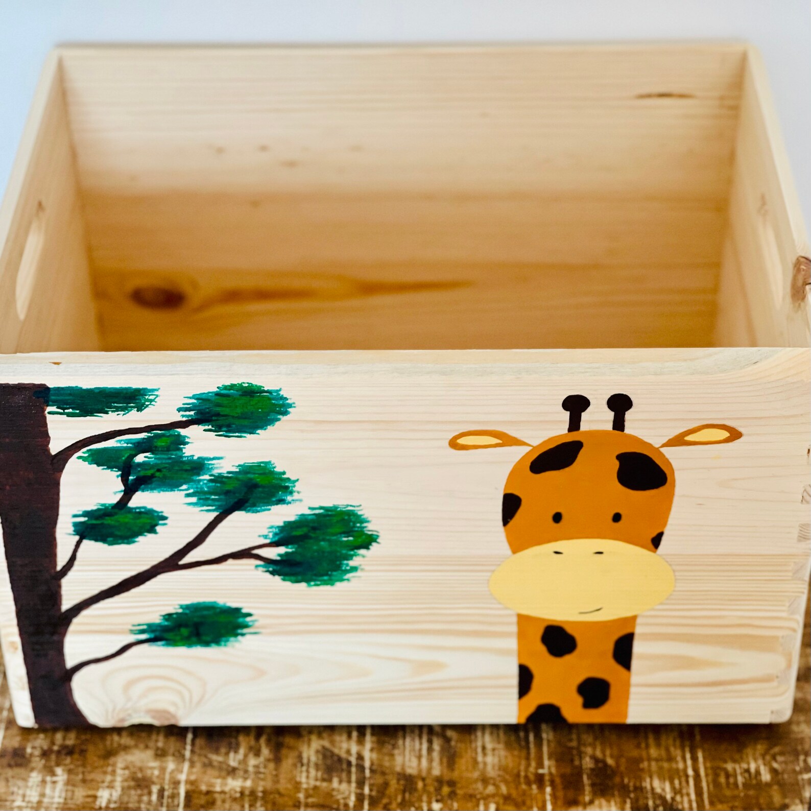 Giselle Giraffe Toy Box Large and Personalised Toy Storage Etsy