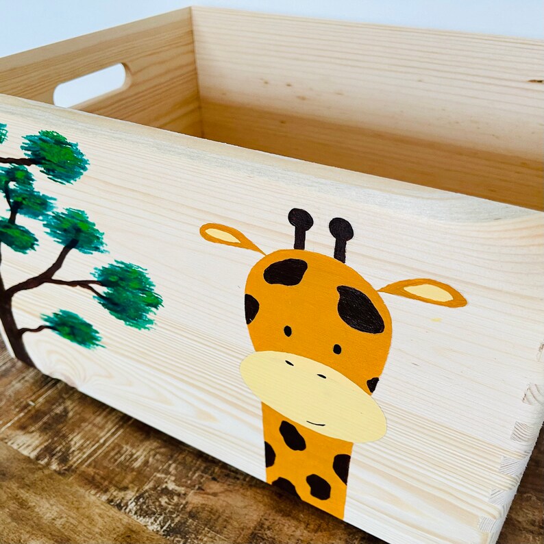 Giselle Giraffe Toy Box Large and Personalised Toy Storage Etsy