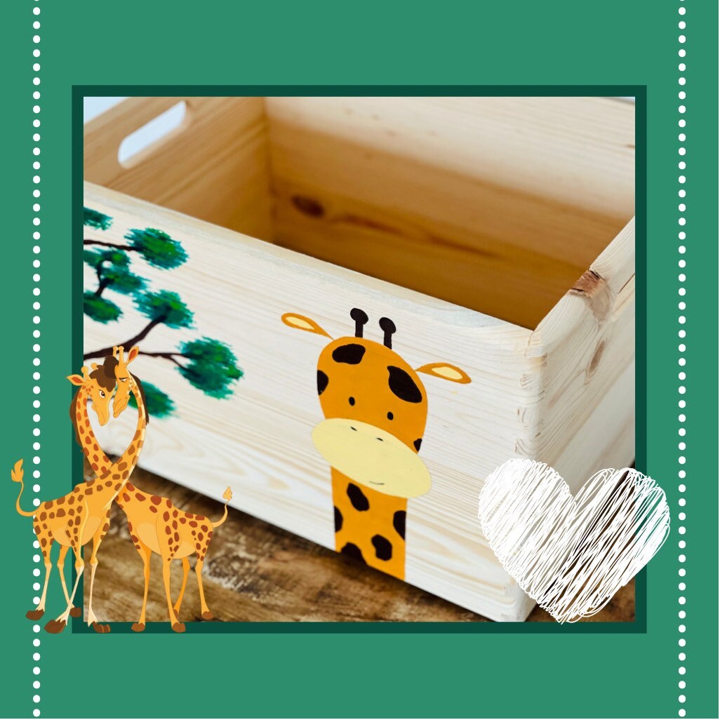 Giselle Giraffe Toy Box Large and Personalised Toy Storage Etsy
