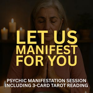 Laat ons voor je manifesteren | Sessie paranormale manifestatie | Inclusief tarotlezen met 3 kaarten | Ontgrendel je bestemming | Levering op dezelfde dag