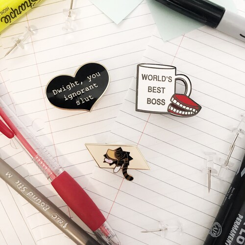 The Office Dwight Schrute Hard Enamel Pin Etsy